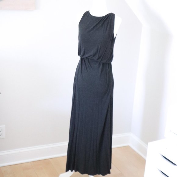 LOFT Gray Cinched Jersey Maxi Dress XS - Picture 2 of 3